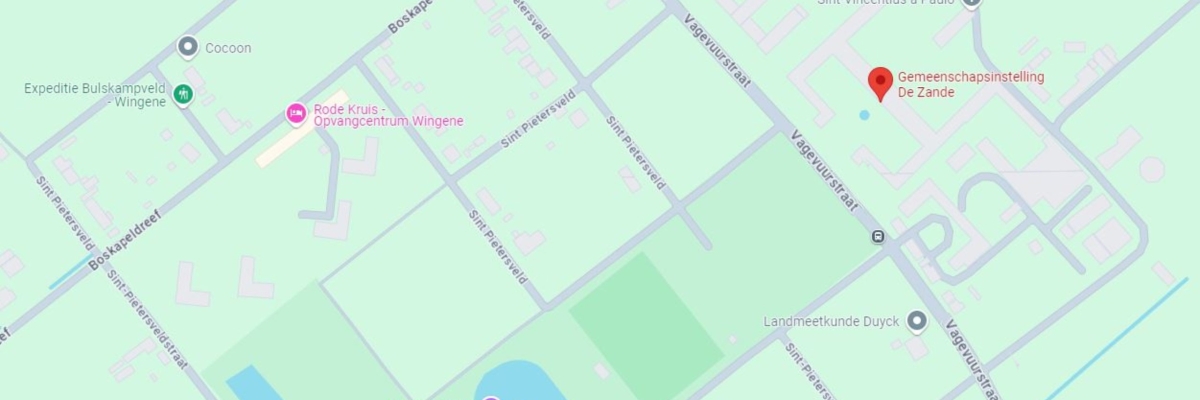 Kaartje met de ligging van Campus Ruiselede