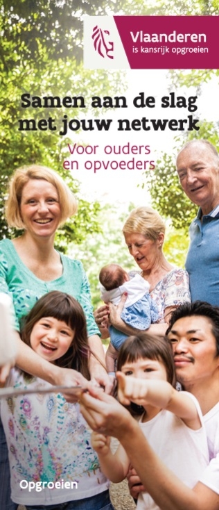 cover folder 'samen aan de slag met jouw netwerk' voor ouders en opvoeders